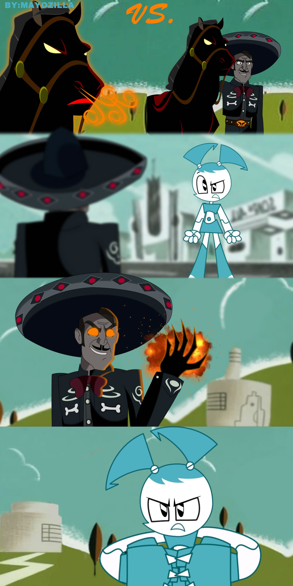 jenny xj9 vs Charro negro  AN