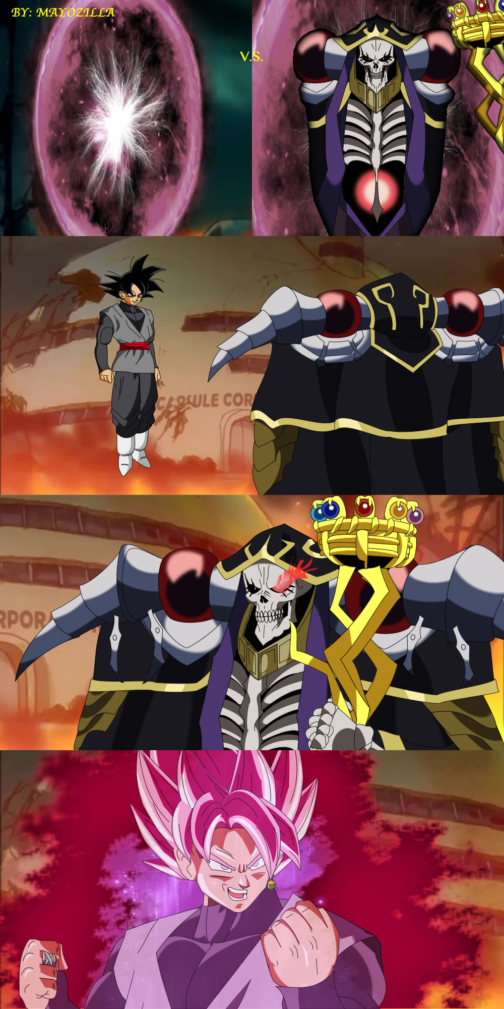 Aniz Ooal Gown VS Black Goku by mayozilla on DeviantArt Aniz Ooal Gown VS Black Goku by mayozilla on DeviantArt