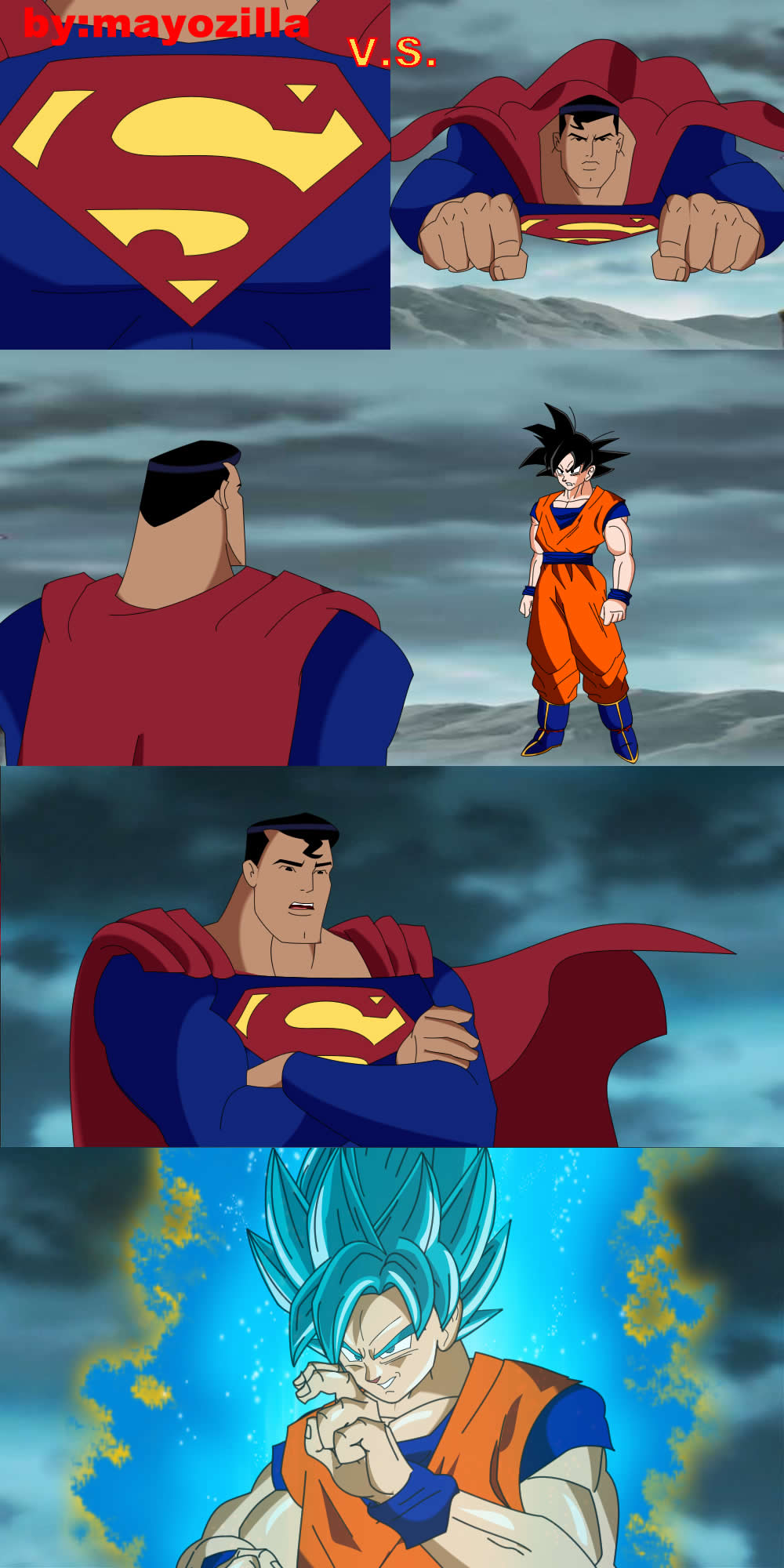 Superman vs Goku by mayozilla on DeviantArt Superman vs Goku by mayozilla on DeviantArt