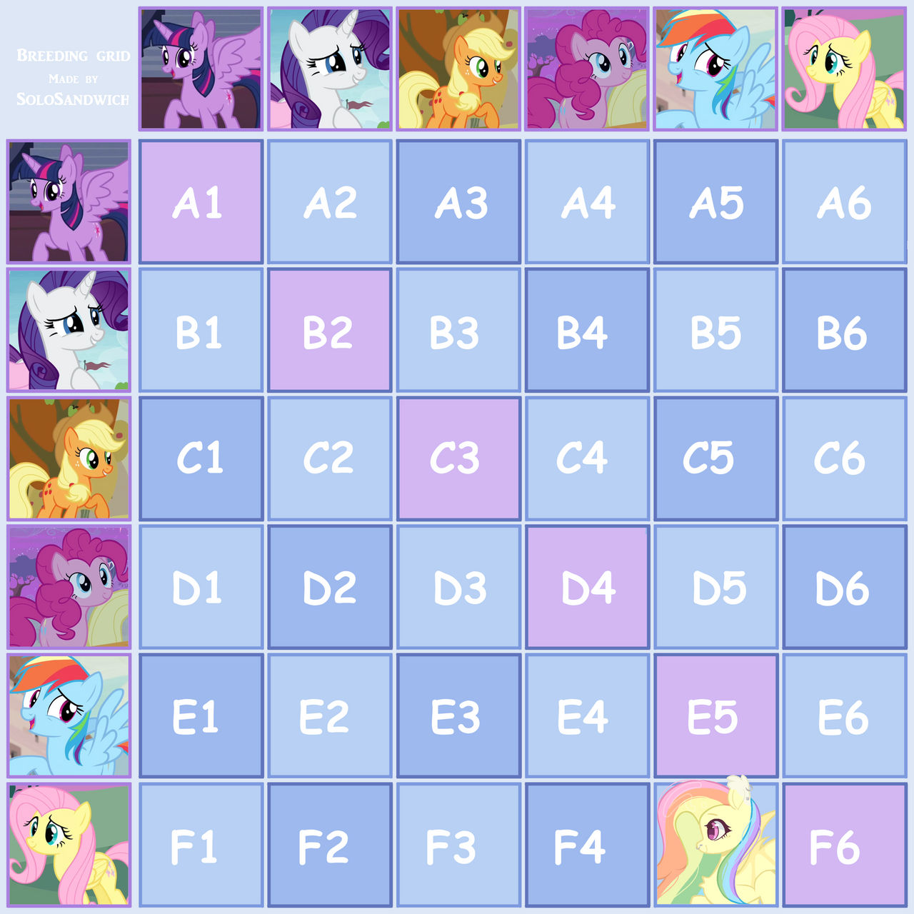 open/customizable mane 6 - MLP grid by Lyfora on DeviantArt