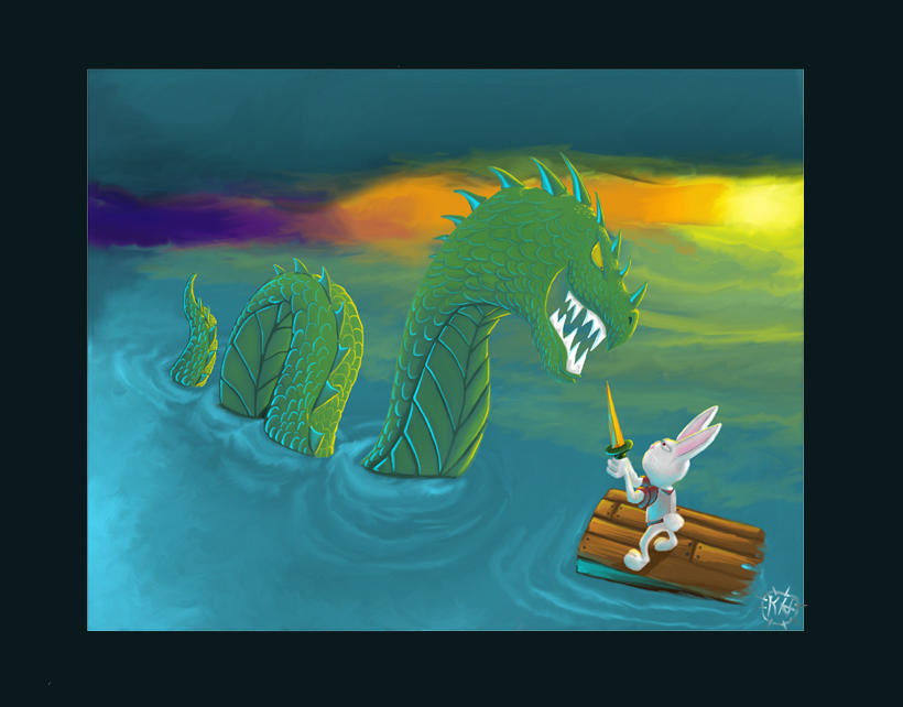 Bunny vs. Dragon by kczeroo on DeviantArt