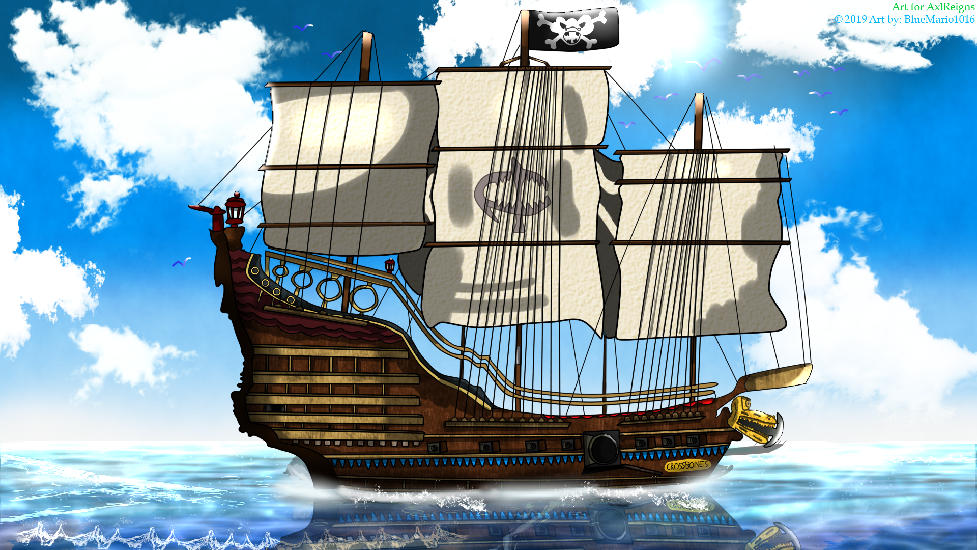 Crossbones Pirate Ship By Bluemario1016 On Deviantart