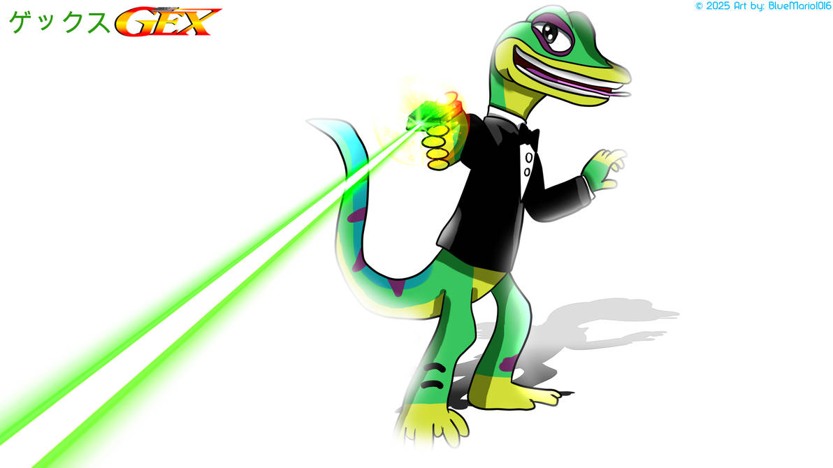 Gecko Mario Reptile in Action! Gex Appears! by BlueMario1016 on DeviantArt