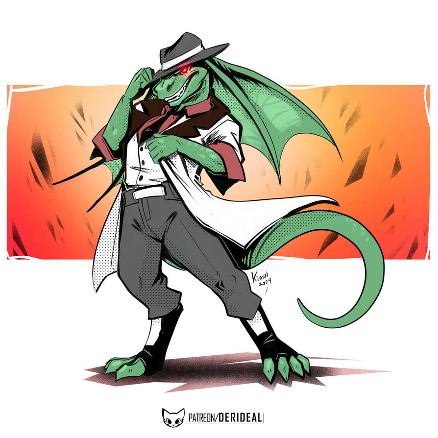 Gangster lizard by Kiaun on DeviantArt