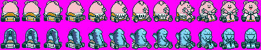 Sprite Edits - Blissey and Quagsire (SMK-Style)
