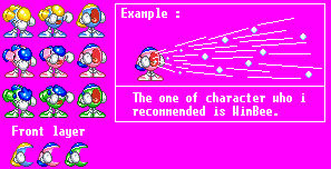 Sprite Edits - TwinBee Teams - Inhale Moves