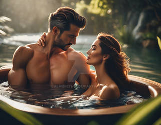 A woman and a man in a bath 002