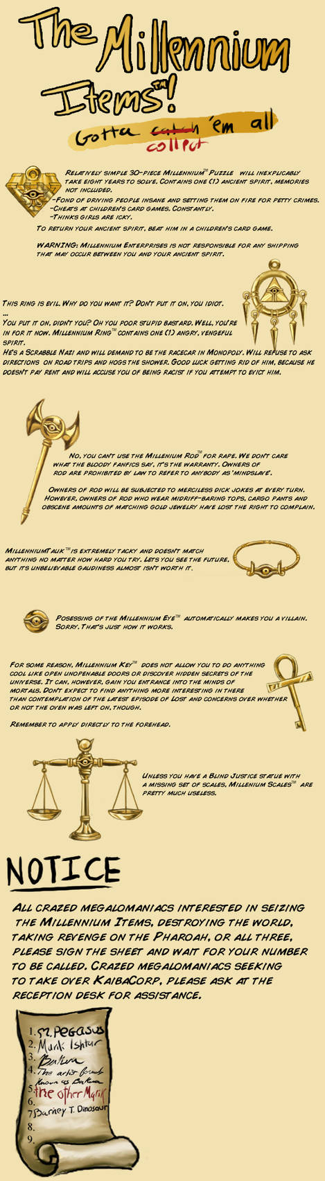 THE MILLENNIUM ITEMS NOW AVAILABLE by Cassanadra on DeviantArt