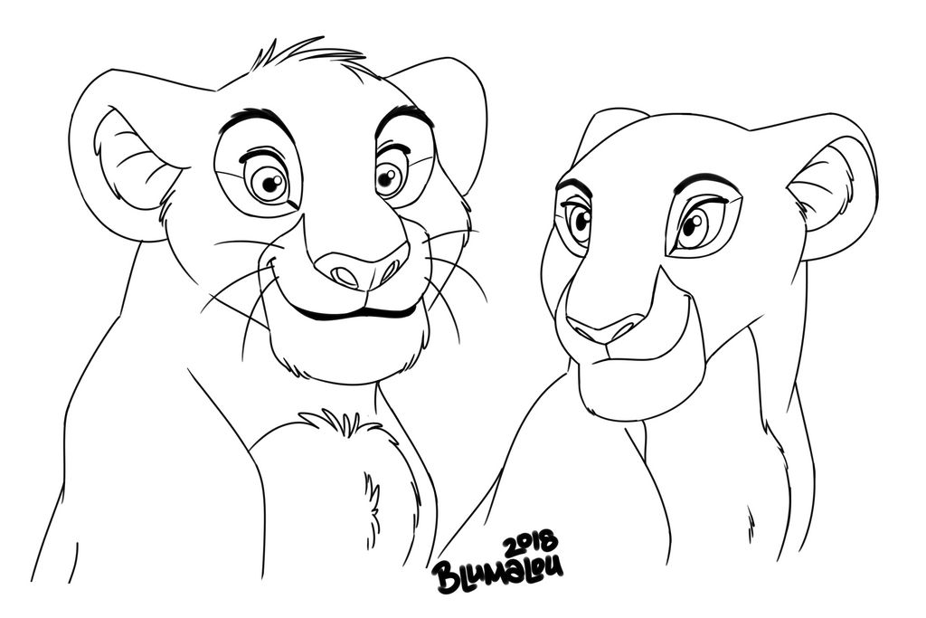 Mufasa and Sarabi Coloring Page by Loupgawou on DeviantArt