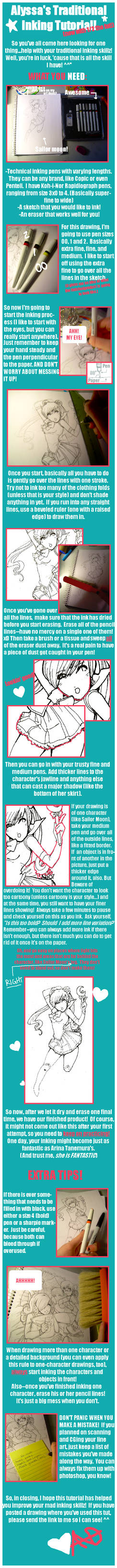 -Traditional Inking Tutorial- by MurasakiLlama on DeviantArt