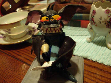 Fidget the bat sculpture