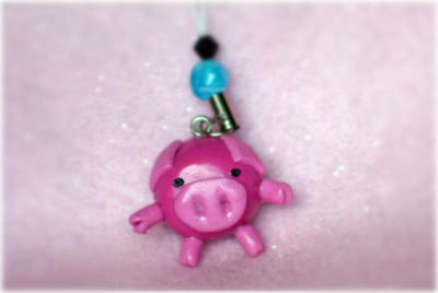 Piggy Mobile Phone Charm