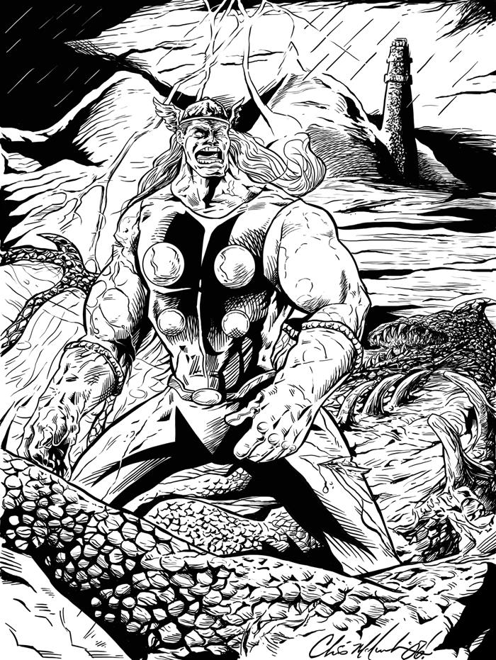 ChrisMcJ: Thor Ink by ComicArtistsUnite on DeviantArt