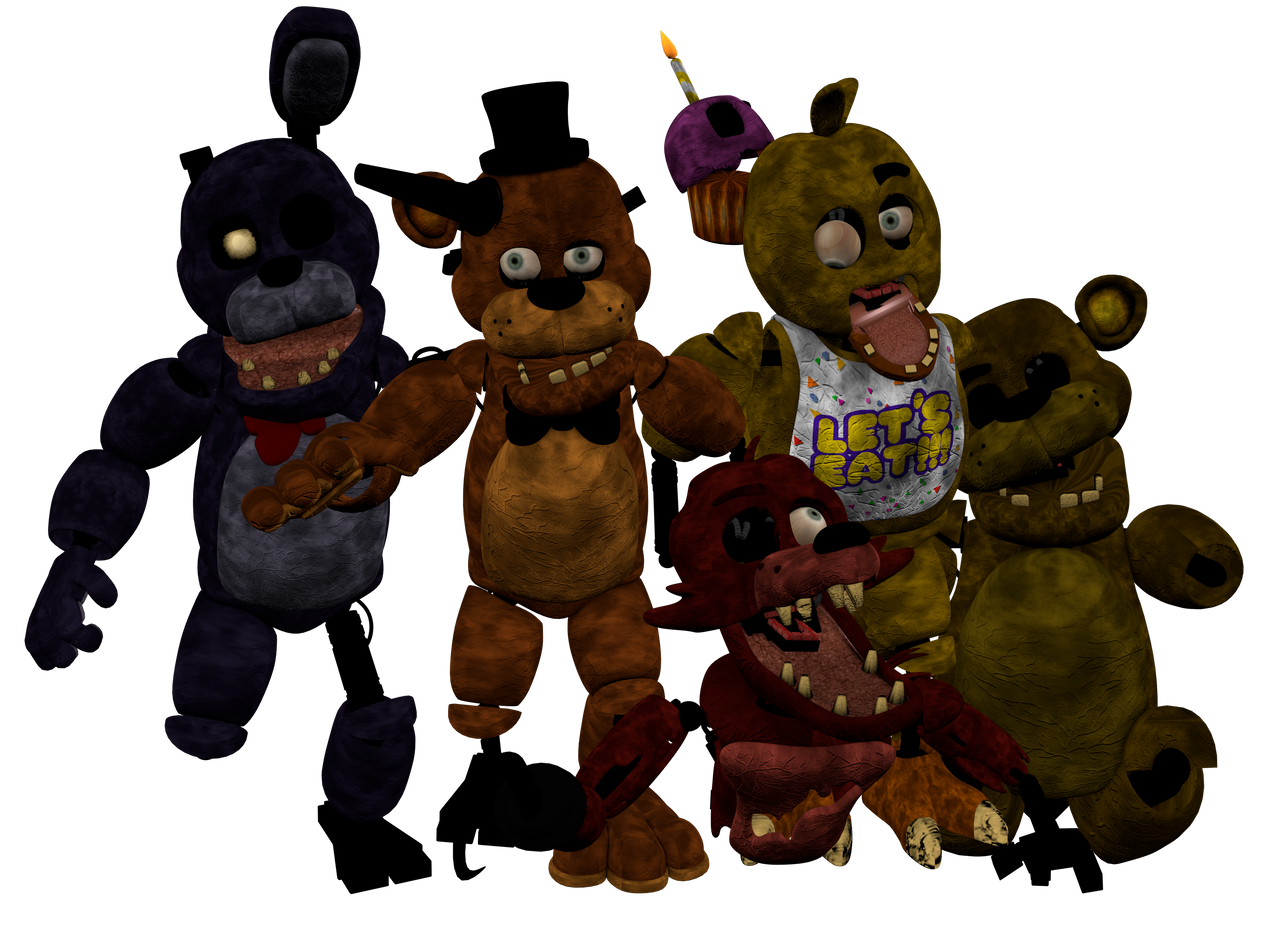 Josh(J360) on X: FNaF 1 Gang Renders, I just made them for a map that is  in progress #C4D #FNAF  / X