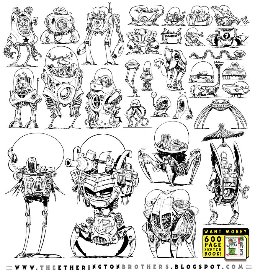 31 Robot Walker Concepts by EtheringtonBrothers