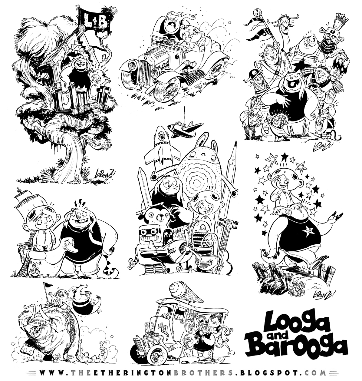 Looga and Barooga fan art by EtheringtonBrothers