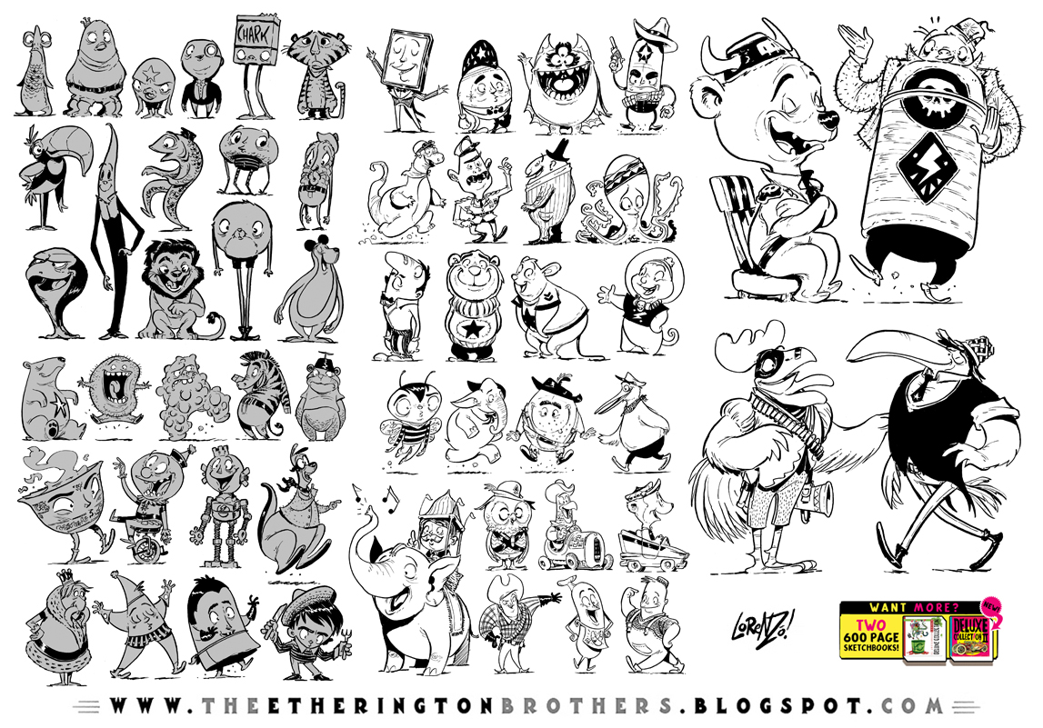 55 REALLY random character designs by EtheringtonBrothers