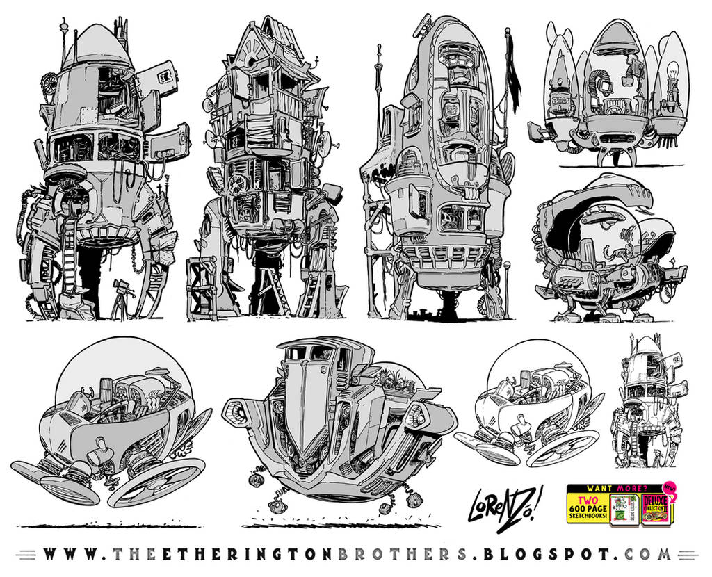 7 Rocket and Space Ship designs and concepts by EtheringtonBrothers