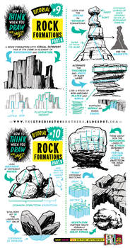 How to draw ROCK FORMATIONS BOULDERS ENVIRONMENTS