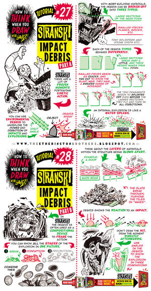 How to Draw IMPACT DEBRIS EXPLODE DAMAGE tutorial