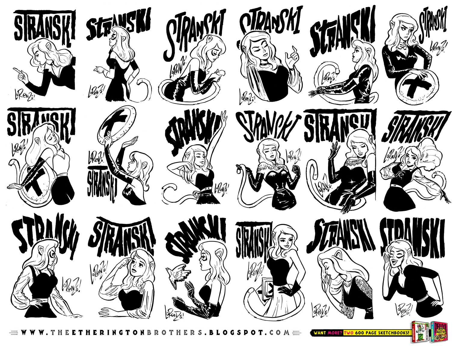 Stranski Girl Kickstarter sketches SET 1