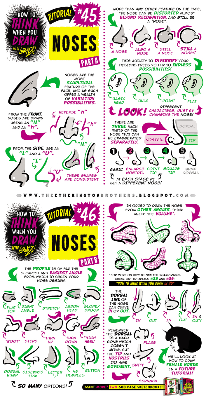 How to draw NOSES tutorial