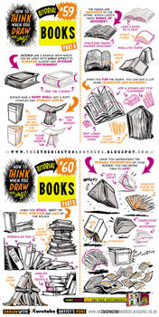 How to draw BOOKS and SPELL BOOKS tutorial