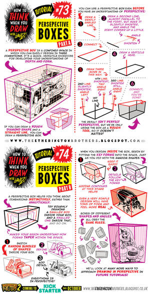 How to draw with PERSPECTIVE BOXES tutorial
