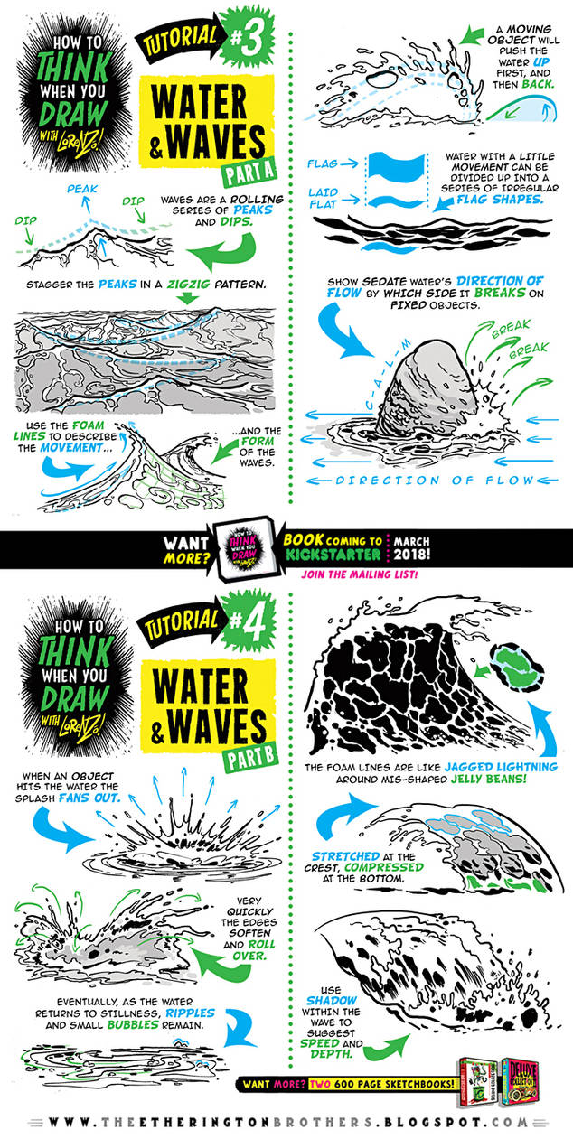 How to draw WATER and WAVES tutorial by EtheringtonBrothers on DeviantArt