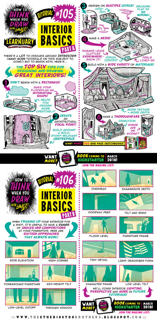 How To Draw Interiors Tutorial By Etheringtonbrothers On