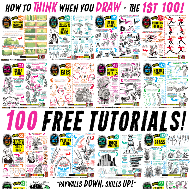 Links to ONE HUNDRED FREE TUTORIALS!