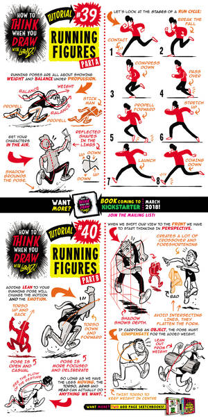 How to draw RUNNING FIGURES tutorial