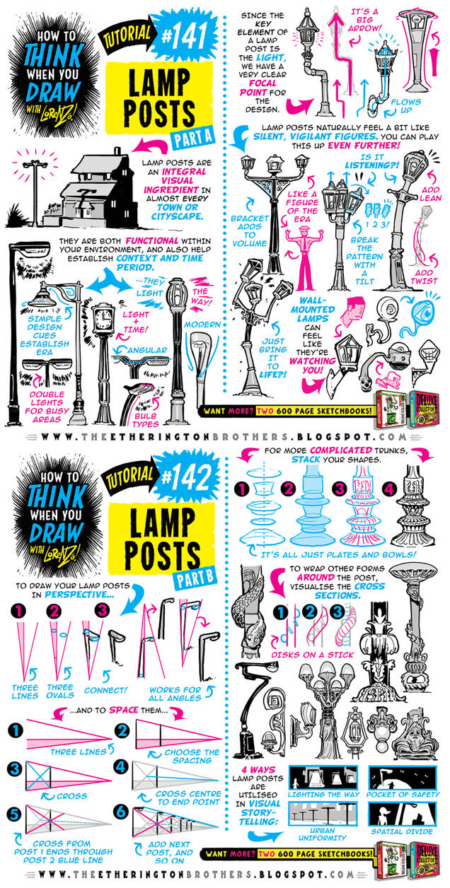 Simple Led Light Posts Draw How to draw LAMP POSTS tutorial by EtheringtonBrothers on DeviantArt