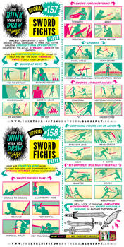How to draw SWORD FIGHTS tutorial