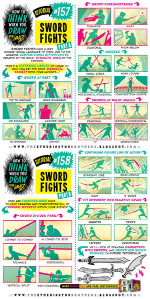 How to draw SWORD FIGHTS tutorial