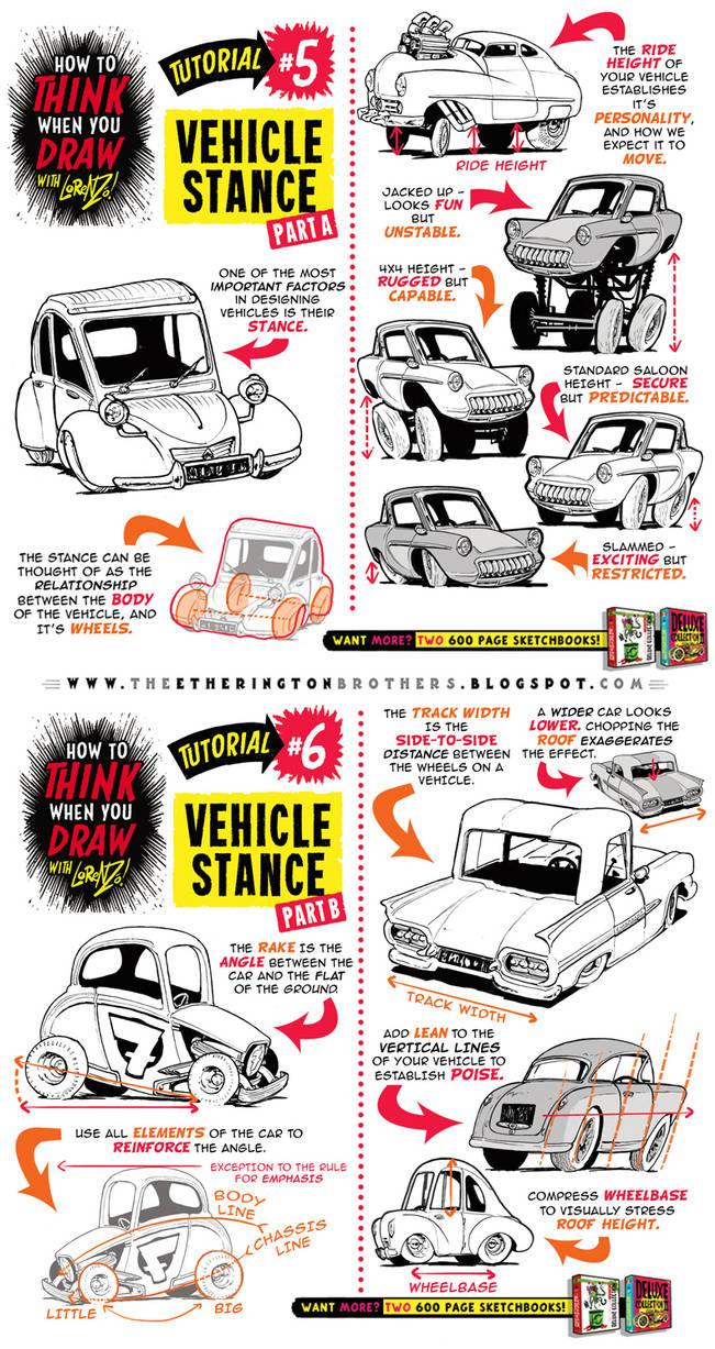 How to draw VEHICLE STANCE tutorial by EtheringtonBrothers