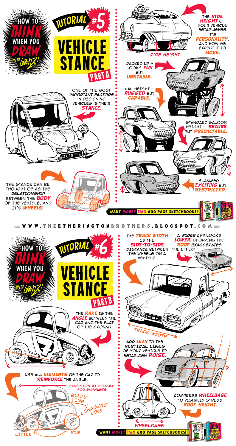 How to draw VEHICLE STANCE tutorial by EtheringtonBrothers