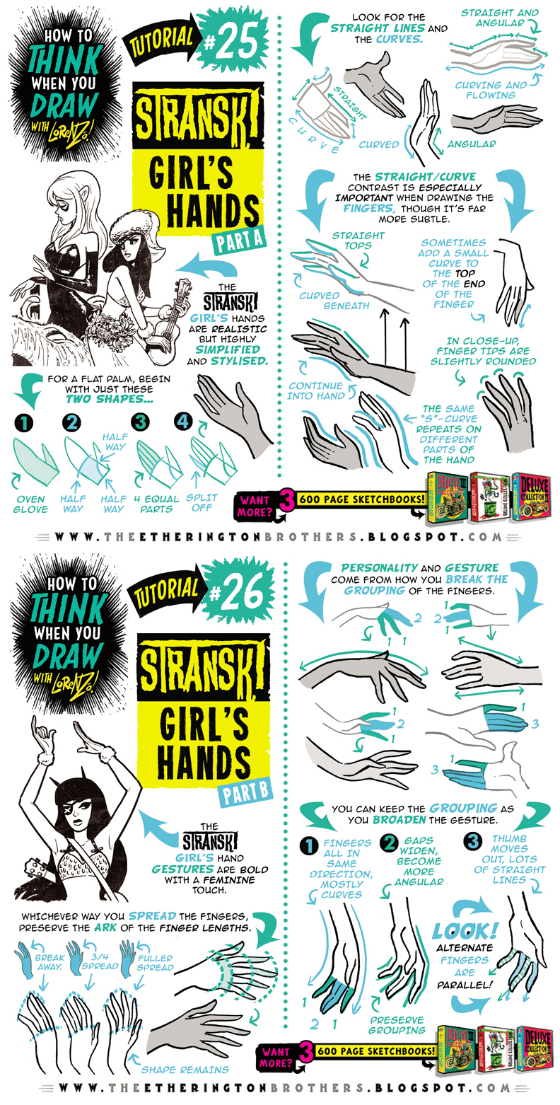 How to draw HANDS (parts 1 and 2) tutorial