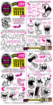 How to THINK when you draw CREATURE TEETH tutorial