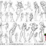 FEMALE CHARACTER POSE REFERENCE SHEET 1