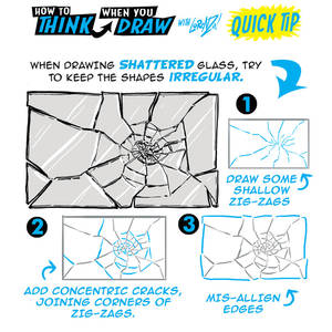 How to draw SHATTERED GLASS QUICK TIP #LEARNUARY!