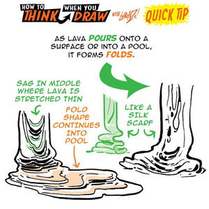 How to draw POURING LAVA for #LEARNUARY!