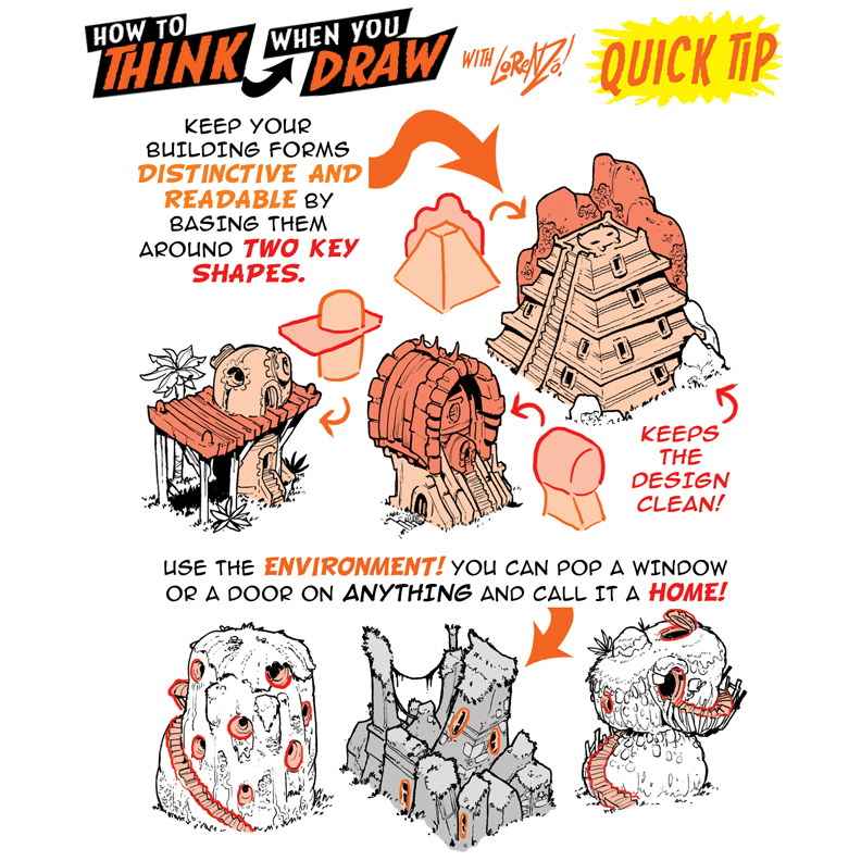 Building Drawing Using Shapes How to draw BUILDINGS from KEY SHAPES QUICK TIP! by EtheringtonBrothers ...