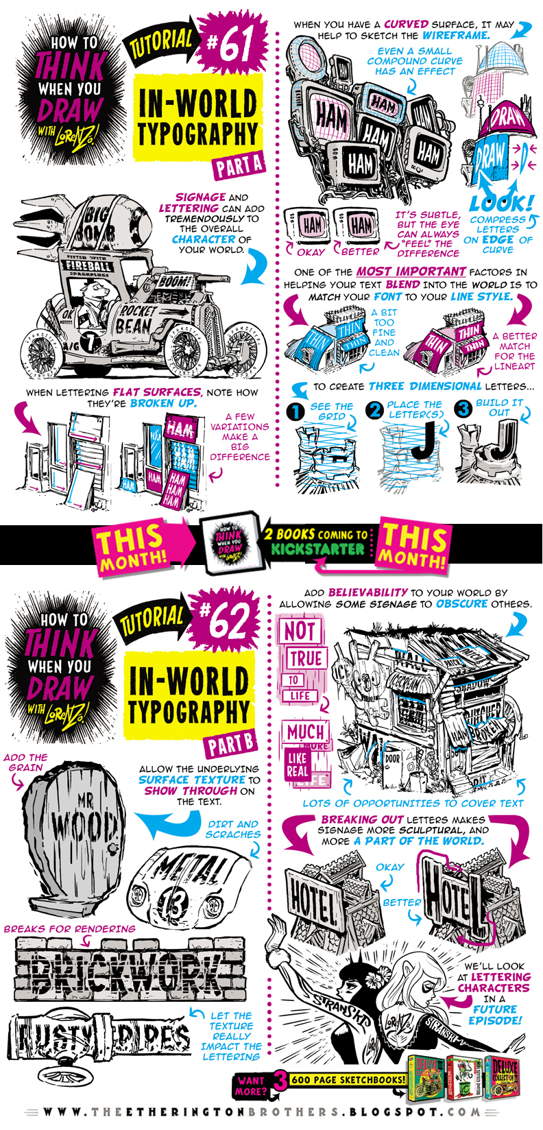 How to THINK when you draw IN-WORLD TYPOGRAPHY! by EtheringtonBrothers