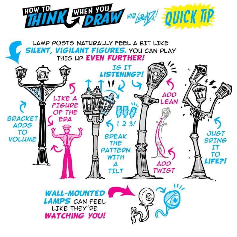 Simple Led Light Posts Draw How to THINK when you draw LAMP POSTS with LIFE! by EtheringtonBrothers ...