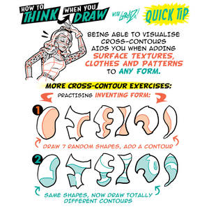 How to THINK when you draw CROSS-CONTOURS tutorial