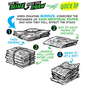 How to THINK when you draw NEWSPAPERS QUICK TIP!