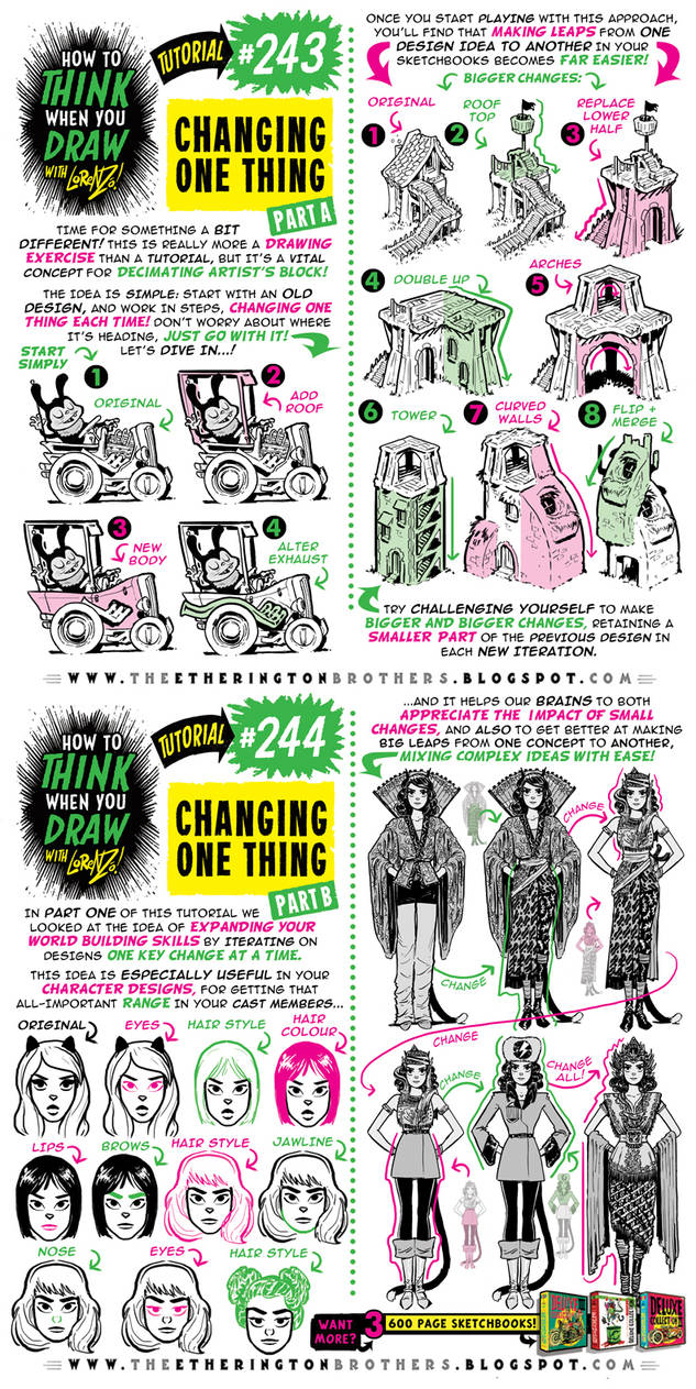 How to THINK when you draw CHANGING ONE THING! by EtheringtonBrothers ...