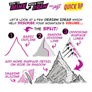 How to THINK when you draw MOUNTAINS tutorial!