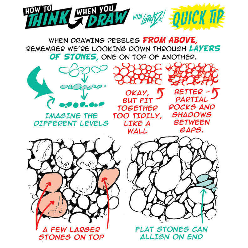 Draw Pebbles How to THINK when you draw PEBBLES QUICK TIP! by EtheringtonBrothers on ...